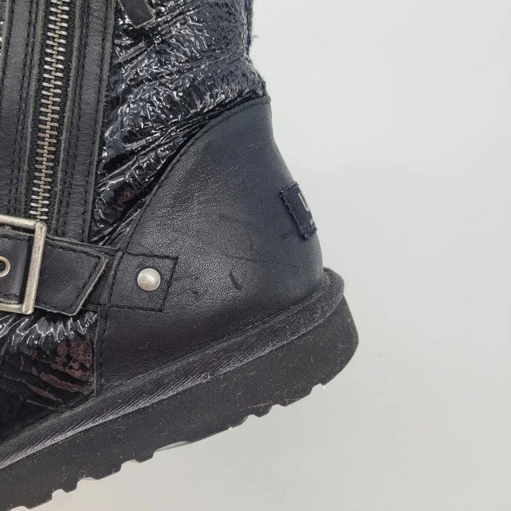uggs black classic Shiney boots size kids 5 women's 7 - Picture 10 of 10